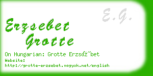 erzsebet grotte business card